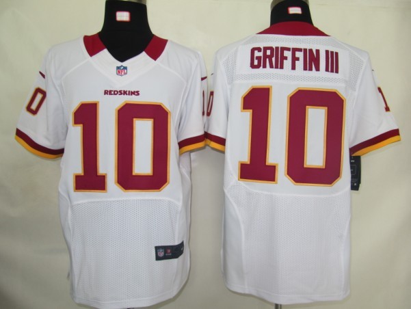 Authentic Nike Elite Jersey JerseysWashington Red Skins 10 Griffin III White
